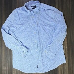 Crown & Ivy Mens L Classic Fit Floral Print Long Sleeve Button Down Shirt